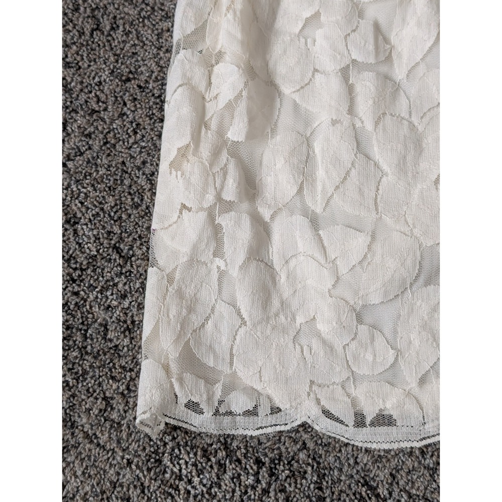Trulli Petite‎ Cream Lace Puff Sleeve Mini Dress Y2K Vintage Style SP - Picture 2 of 5